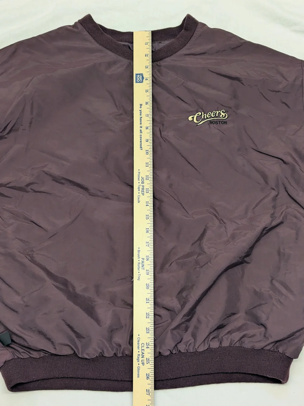 Cheers Boston Pullover Nylon Windbreaker Burgundy men's XL TV Citcom 80s